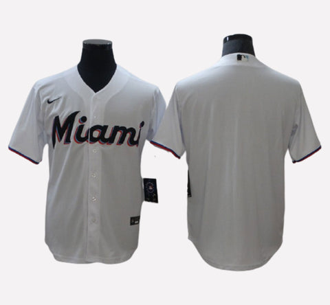 Miami Marlins White Cool Base Men's Stitched Jersey