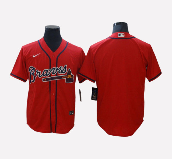 Atlanta Braves Red Cool Base Men's Stitched Jersey