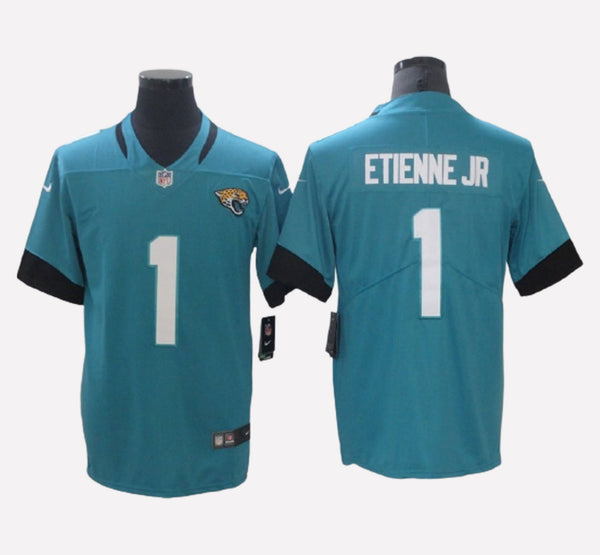 Jacksonville Jaguars #1 Travis Etienne Men's Stitched Jersey