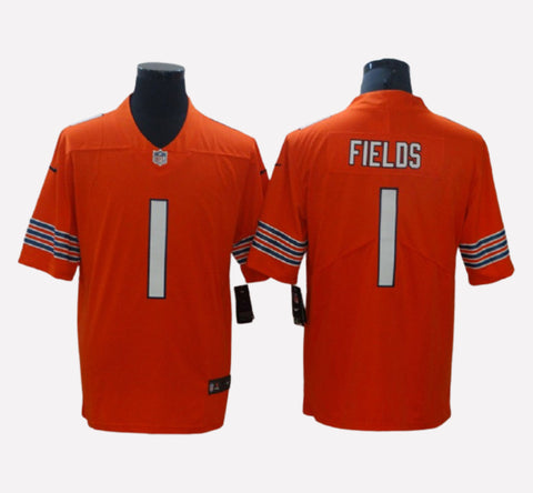 Chicago Bears #1 Justin Field Men's Stitched Jersey