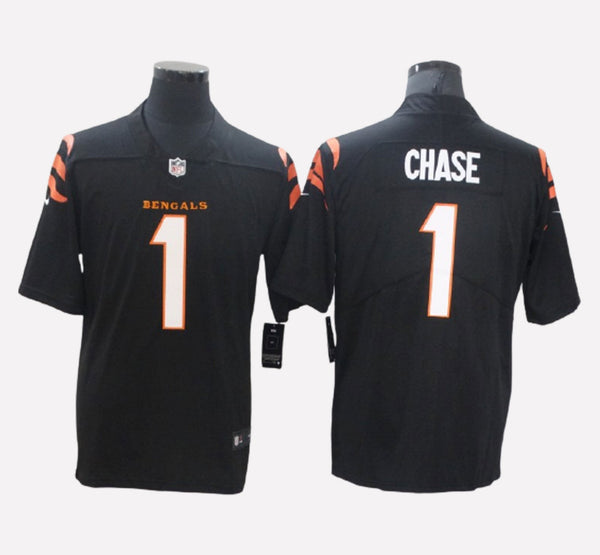 Cincinnati Bengals #1 Ja'Marr Chase Men's Stitched Jersey