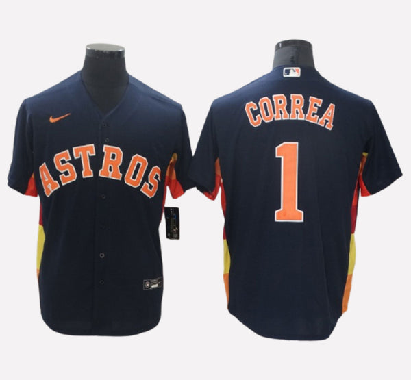 Houston Astros #1 Carlos Correa Cool Base Men's Stitched Jersey