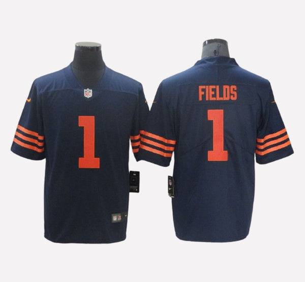 Chicago Bears #1 Justin Field Men's Stitched Jersey