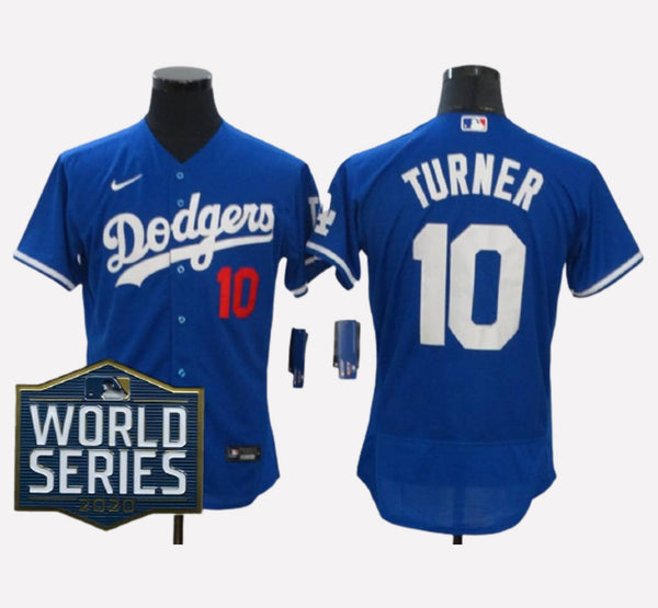 Los Angeles Dodgers #10 Justin Turner FlexBase Men's Stitched Jersey