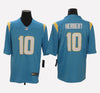 Los Angeles Chargers #10 Justin Herbert Men's Stitched Jersey