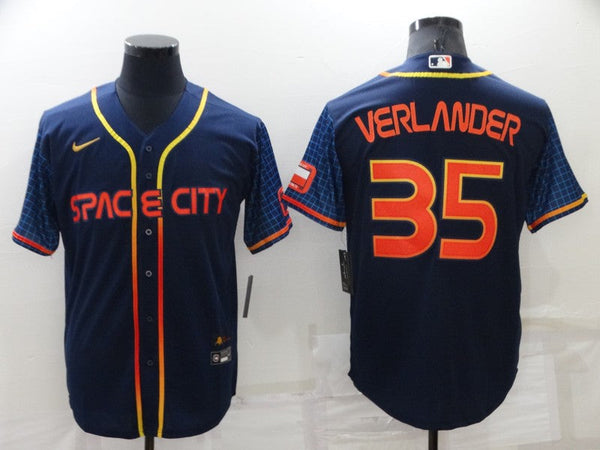 Men's Justin Verlander #35 Houston Astros  Navy 2022 City Connect Jersey