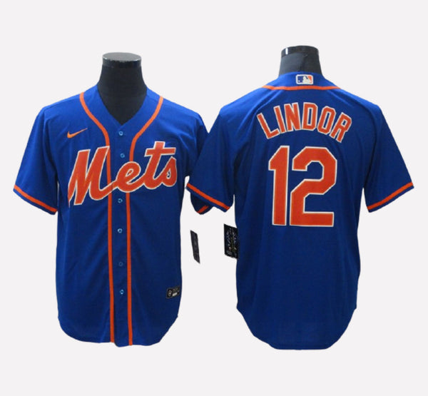 New York Mets #12 Francisco Lindor Cool Base Men's Stitched Jersey