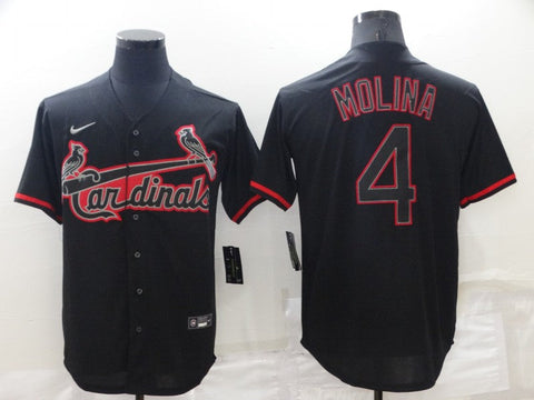 Men's Yadier Molina St. Louis Cardinals Player Black Jersey