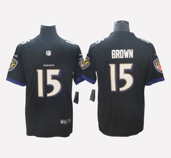 Baltimore Ravens #15 Marquise Brown Men's Stitched Jersey