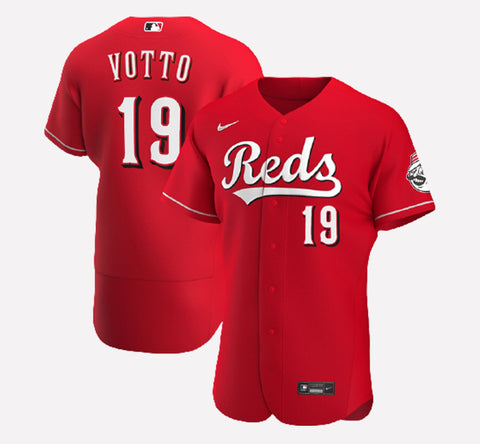 Cincinnati Reds #19 Joey Votto FlexBase Men's Stitched Jersey