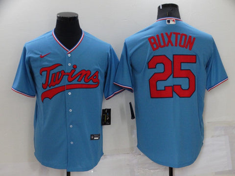 Men's Byron Buxton #25 Custom Minnesota Twins Player Light bLue Jersey