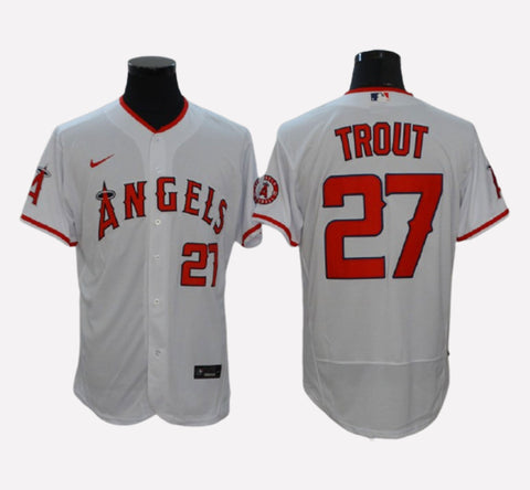 Los Angeles Angels #27 Mike Trout FlexBase Men's Stitched Jersey