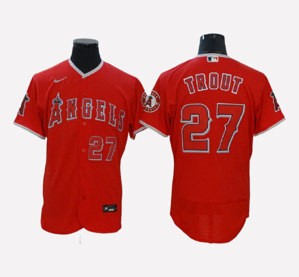 Los Angeles Angels #27 Mike Trout FlexBase Men's Stitched Jersey