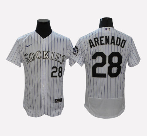 Colorado Rockies #28 Nolan Arenado FlexBase Men's Stitched Jersey