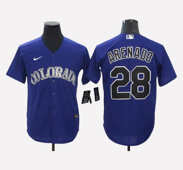 Colorado Rockies #28 Nolan Arenado Cool Base Men's Stitched Jersey