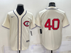Men's Chicago Cubs Willson Contreras Cream 2022 at Field of Dreams Game Player Jersey