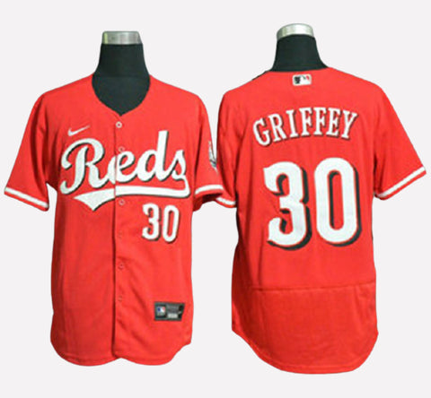 Cincinnati Reds #30 Ken Griffey FlexBase Men's Stitched Jersey