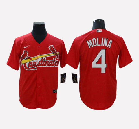 St. Louis Cardinals #4 Yadier Molina Cool Base Men's Stitched Jersey