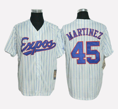 Montreal Expos #45 Pedro Martínez Cool Base Men's Stitched Jersey