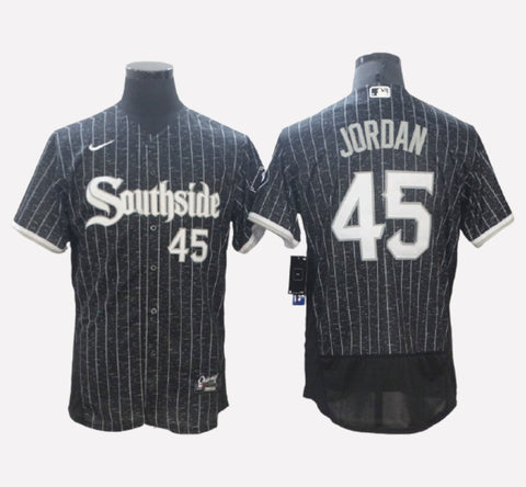 Chicago White Sox #45 Michael Jordan Black FlexBase Men's Stitched Jersey