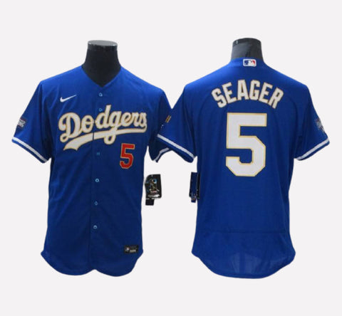 Los Angeles Dodgers #5 Corey Seager FlexBase Men's Stitched Jersey