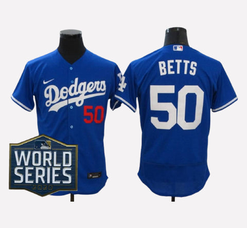 Los Angeles Dodgers #50 Mookie Betts FlexBase Men's Stitched Jersey