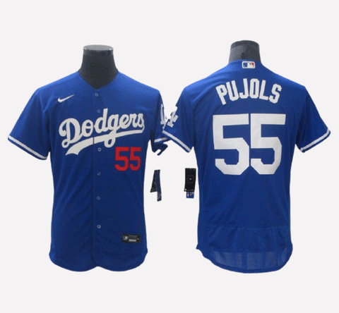 Los Angeles Dodgers #55 Pujols FlexBase Men's Stitched Jersey