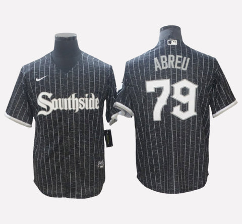 Chicago White Sox #79 Jose Abreu Black Cool Base Men's Stitched Jersey