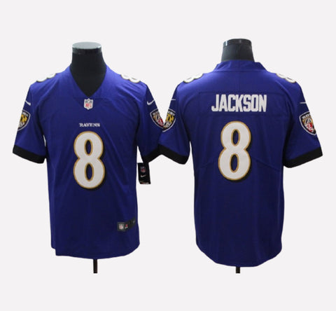 Baltimore Ravens #8 Lamar Jackson Men's Stitched Jersey