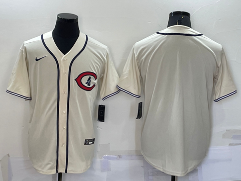 Men's Chicago Cubs Cream 2022 at Field of Dreams Game Player Jersey