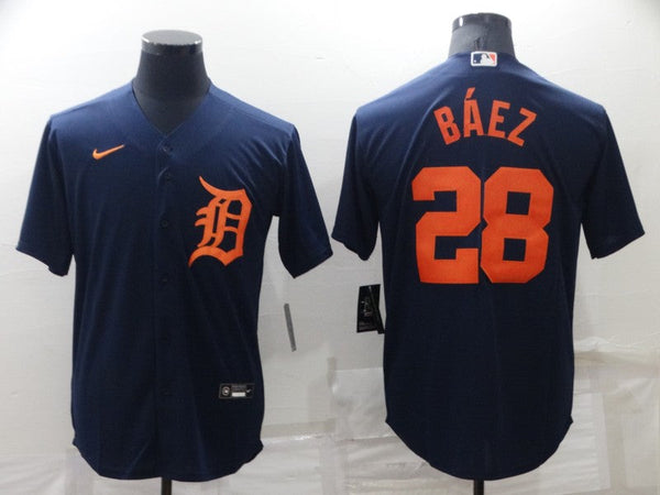 Men's Javier Báez Detroit Tigers Player Navy Jersey