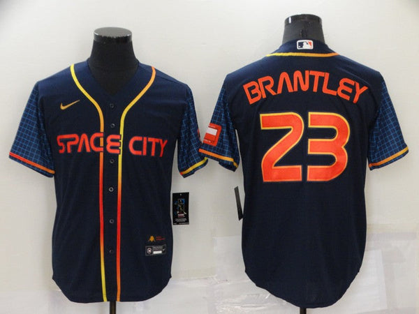 Men's Michael Brantley #23 Houston Astros  Navy 2022 City Connect Jersey