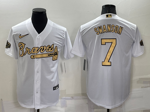 Atlanta Braves Dansby Swanson White 2022 MLB All-Star Game Replica Jersey