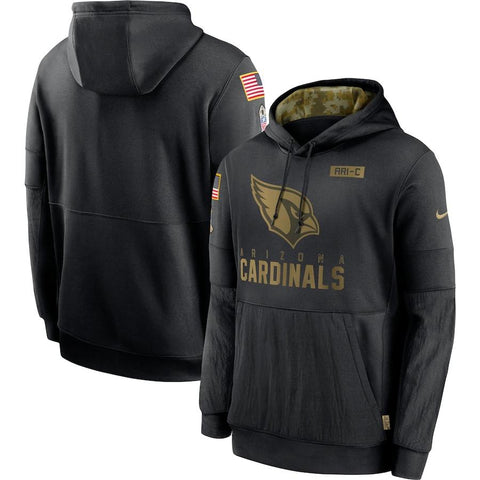 Men's Arizona Cardinals Black Hoodie Salute to Service Sideline Performance