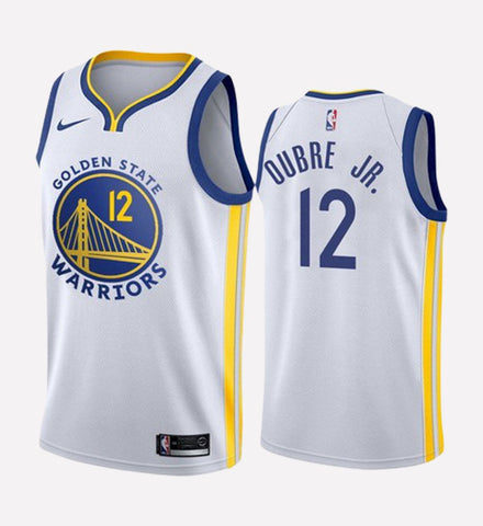 Men's Golden State Warriors #12 Kelly Oubre stitched jersey