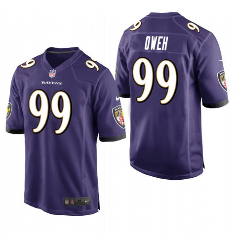 Men's Baltimore Ravens Jayson Oweh Purple Limited Jersey