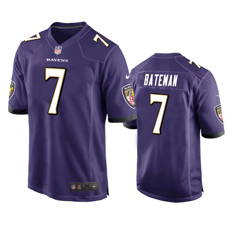 Men's Baltimore Ravens Rashod Bateman Purple Limited Jersey