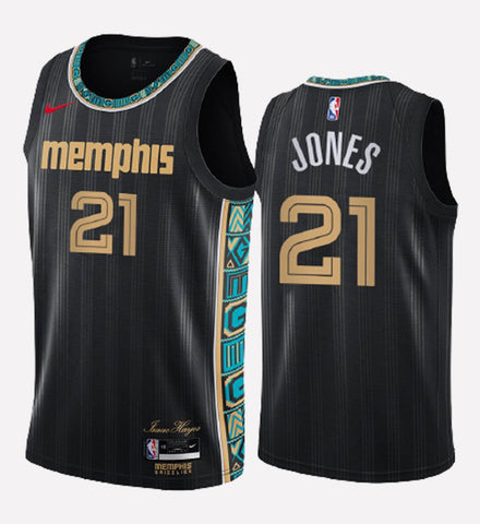 Men's Memphis Grizzlies #21 Tyus Jones stitched jersey