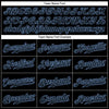 Custom Black Black-Light Blue Authentic Baseball Jersey