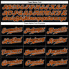 Custom Black Texas Orange-White Authentic Baseball Jersey
