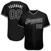 Men's Custom Black White Authentic Baseball Jersey