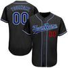 Men's Custom Black Royal Authentic Baseball Jersey