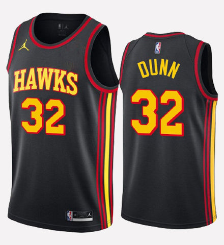 Men's Atlanta Hawks #32 Kris Dunn stitched jersey