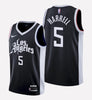 Men's Los Angeles Clippers #5 Montrezl Harrell stitched jersey