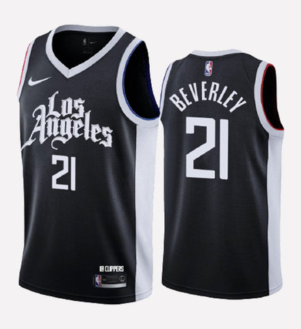 Men's Los Angeles Clippers #21 Patrick Beverley stitched jersey