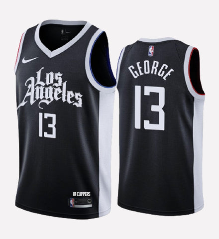 Men's Los Angeles Clippers #13 Paul George stitched jersey