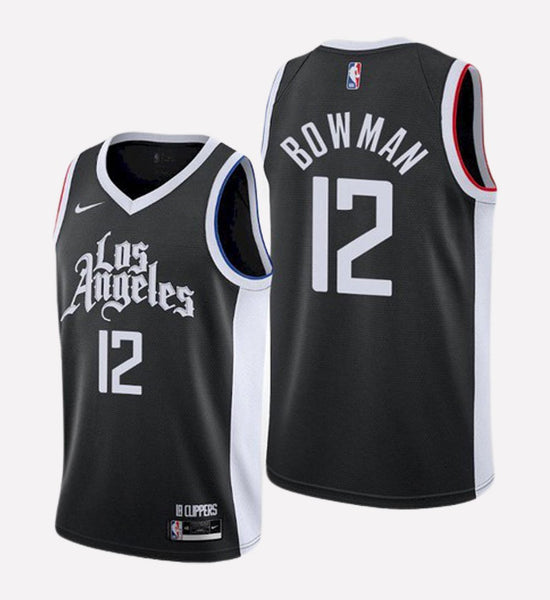 Men's Los Angeles Clippers  #12 Ky Bowman stitched jersey