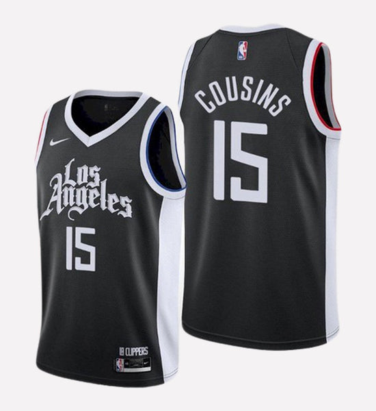Men's Los Angeles Clippers  #15 DeMarcus Cousins stitched jersey