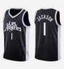 Men's Los Angeles Clippers #1 Reggie Jackson stitched jersey