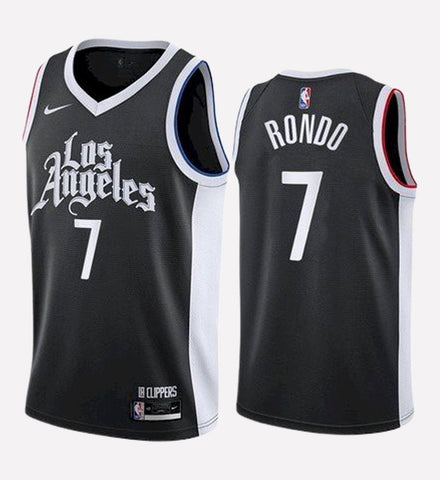 Men's Los Angeles Clippers #7 Rajon Rondo stitched jersey